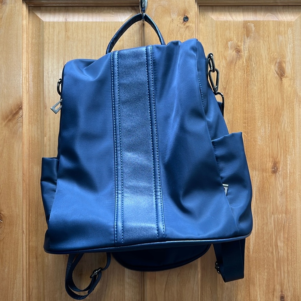 Pincnel Women Blue Backpack Waterproof Nylon Anti-theft Lightweight Shoulder Bag